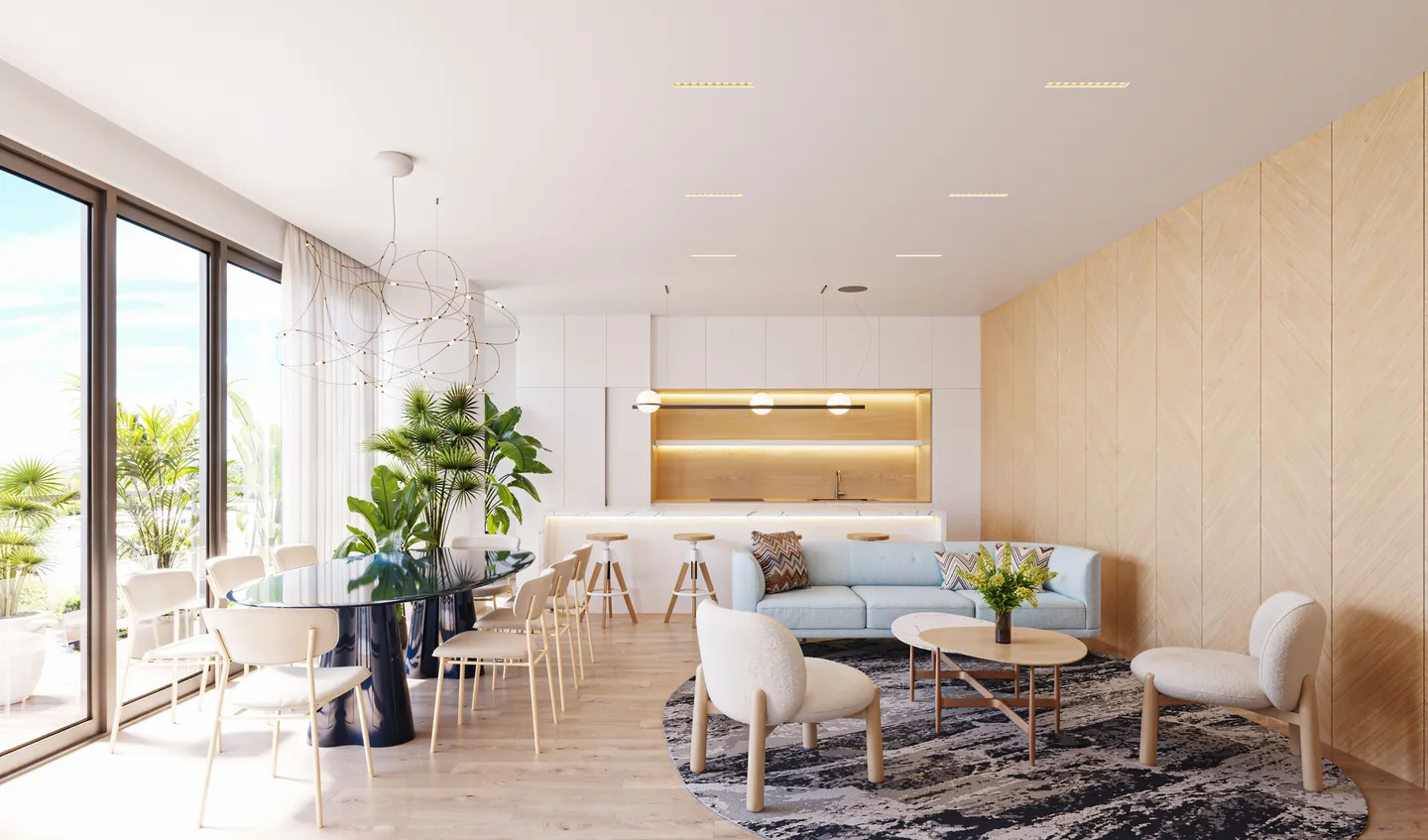 Salón de fiestas de Eden Residences para cenas privadas y celebraciones