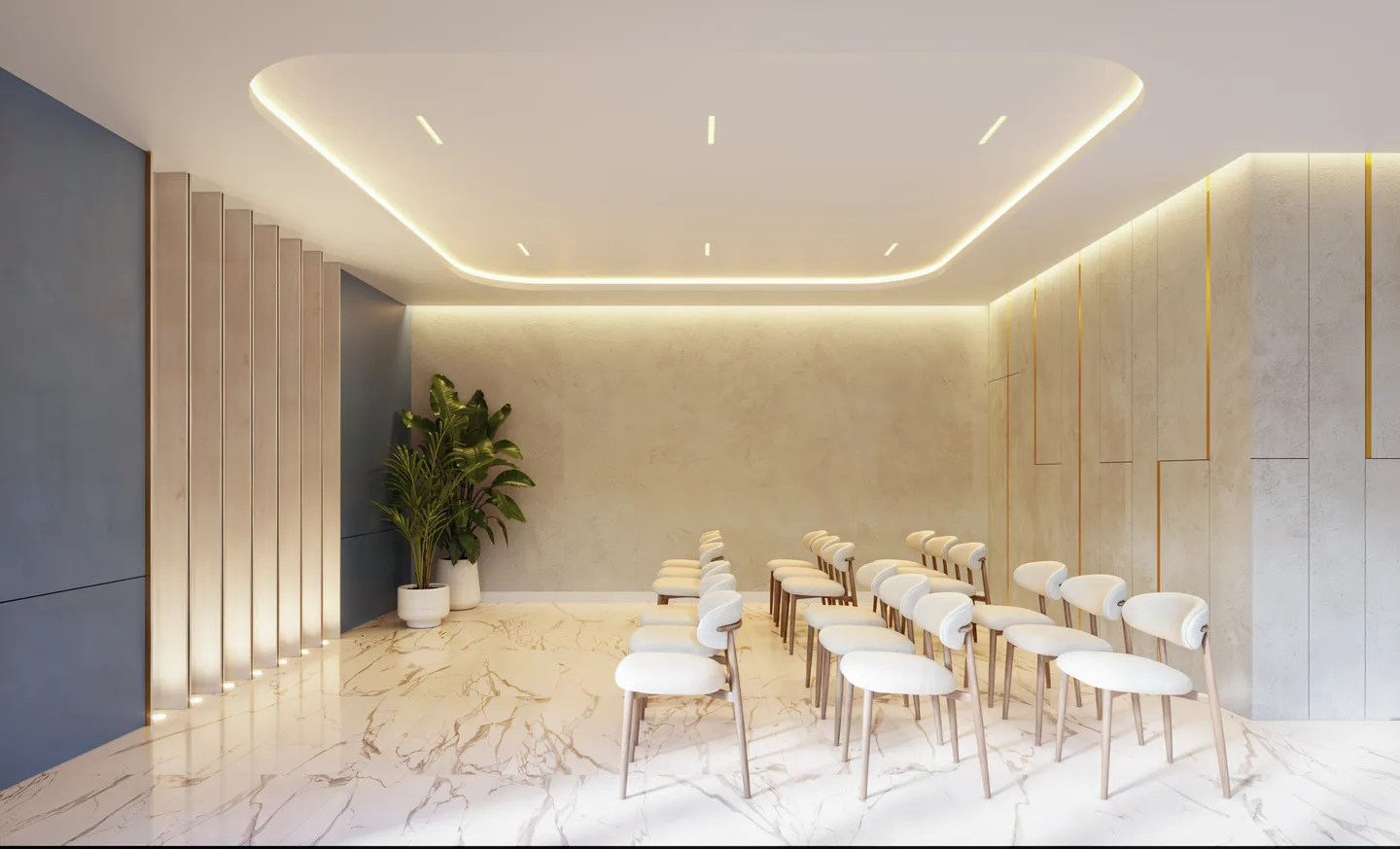 Sala comunitaria y de reuniones multiuso en Eden Residences